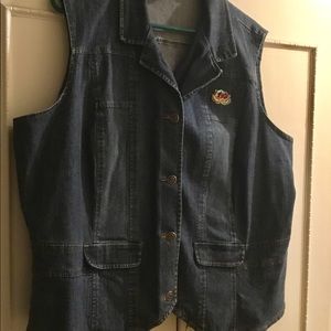 Cute Embroidered Jean Vest Plus Size Deal